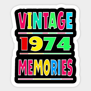 Vintage 1974 Memories Sticker